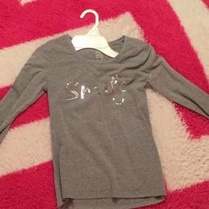 Grey Top with Design